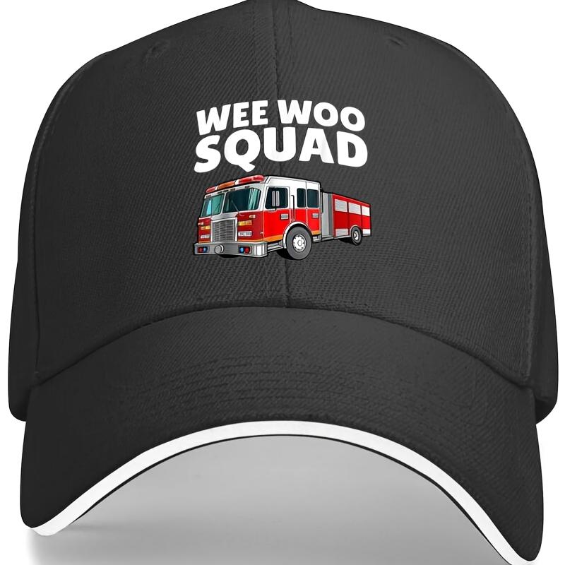 Wee Woo Squad Fire Truck Baseball Cap Adult Polyester Casual Unisex All Season