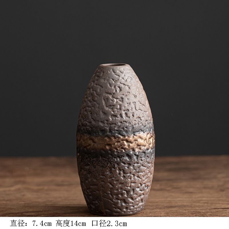 Chinese Vintage Ceramic Vase Hydroponic Flower Arrangement Container Living Room Office Dining Table Floral Vase Home Decoration