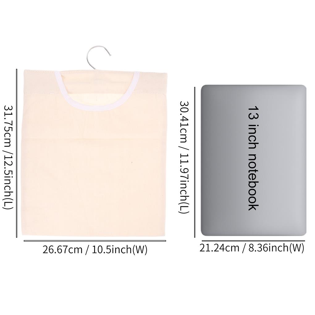 Clothespin Bag Storage Hanging Hooks Laundry Clothes Pin Organizer Washable Clothespin Pocket-Can Large Capacity Bedroom