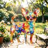 Colorful Dog Acrylic Puzzle Suncatcher Dachshund/Chihuahua Stained Glass Window Hanging Ornament Gifts for Women Dog Lovers
