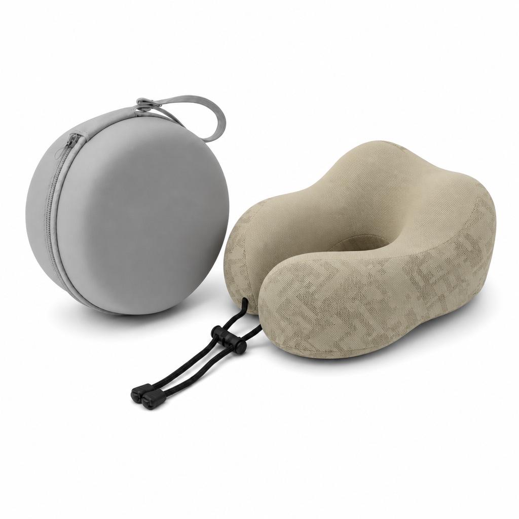 Portable Memory Foam U-Shaped Neck Pillow - Travel Sleep Support and Comfort