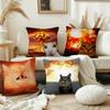 Funny Cat Emojis Boom Cute Cushion Cover Pillow Cover Decoration Room Home Sofa Living Office Car Nordic Simplicity