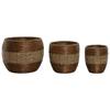 Set of Metal Flower Pots - Home ESPRIT - Set - Natural - Tropical Fiber - 33x33x30 Cm - Multicolored