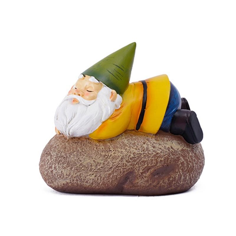 

American Solar Resin Gnome Statue Art Crafts Desktop Decoration