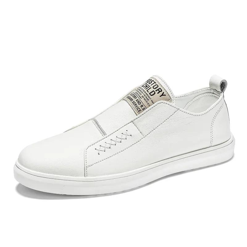 

Модные повседневные туфли ручной работы из кожи для мужчин, весенние новинки, деловые туфли для мужчин, кроссовки, классические белые туфли, мокасины для вождения, мужские мокасины 43 белый