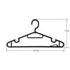 Mizukan Seirensho Clothes Hangers, 10-Piece Set, Black, with Rotating Hooks for Tie, Camisole, and Pants Stoppers