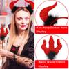 2 Stück Halloween Teufelshorn Stirnband, Geisterfest Party Dekoration, Maskenball Kostüm, Teufel Stock Stirnband Set