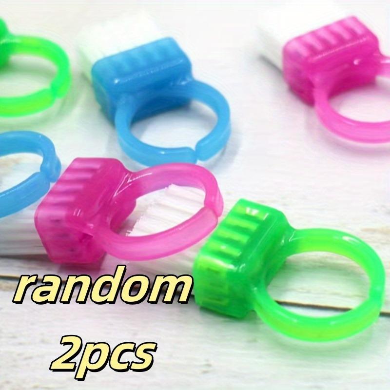 3/5pcs Mini Ring Brushes -Compact & Portable Finger & Nail Cleaning Tools,Durable Plastic Bristles for Dust,Debris,Dirt Removal