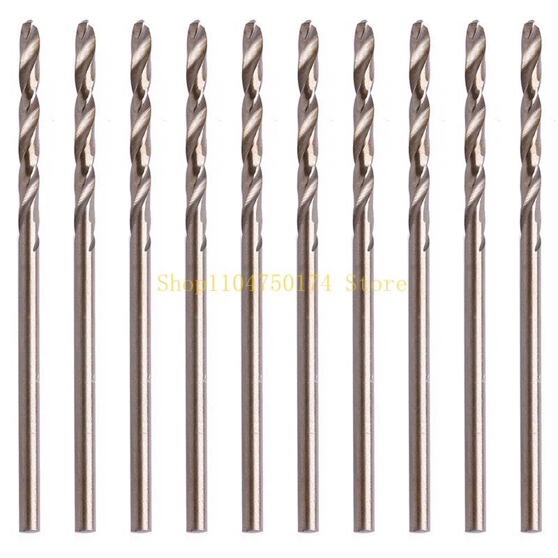 

Hard Plastic HSS For Drilling woodworking Twist Drill Bit 2mm Round Shank 10pcs top sale коричневий