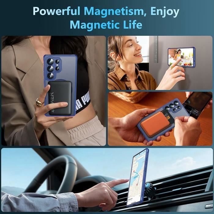 Coque - BOOLING - pour Samsung Galaxy S25 Ultra - Protection Complète - 2 Verres Trempés - Anneau Magnétique