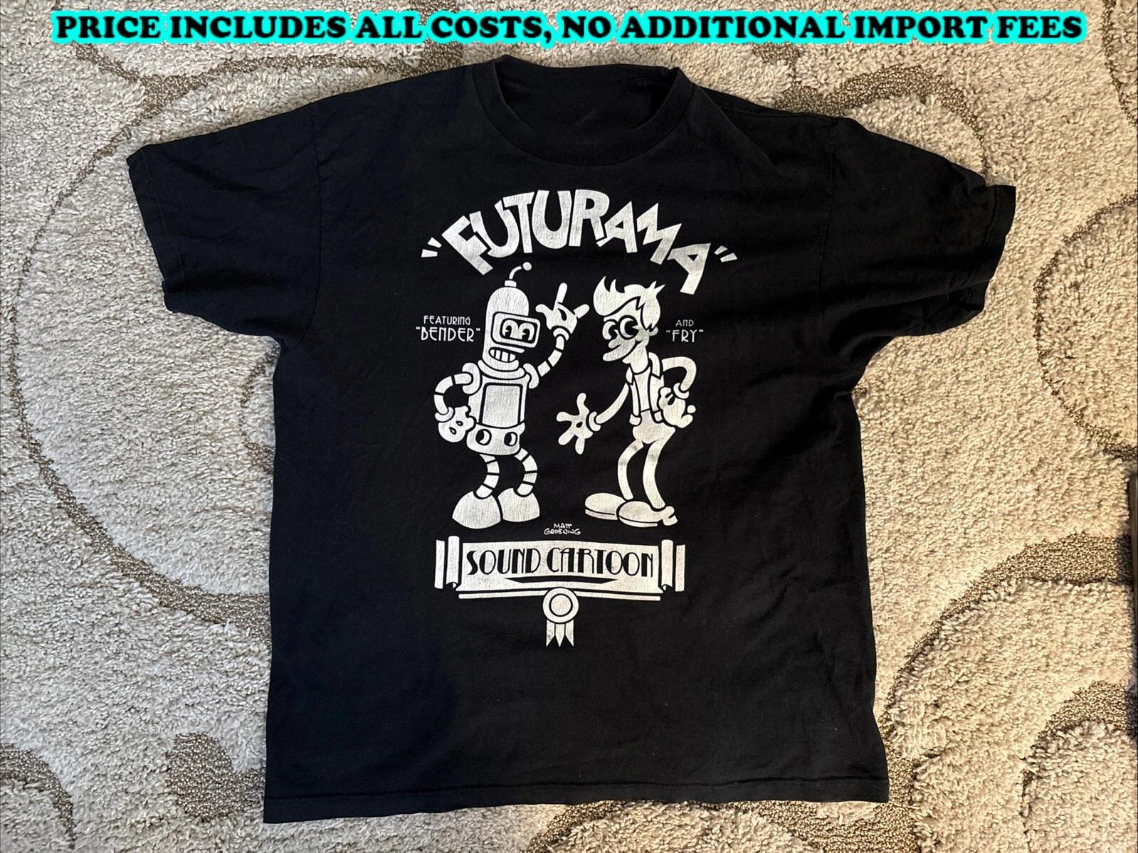 Vtg Futurama Sound Cartoon Sitcom T-shirt S to 5XL 3XL