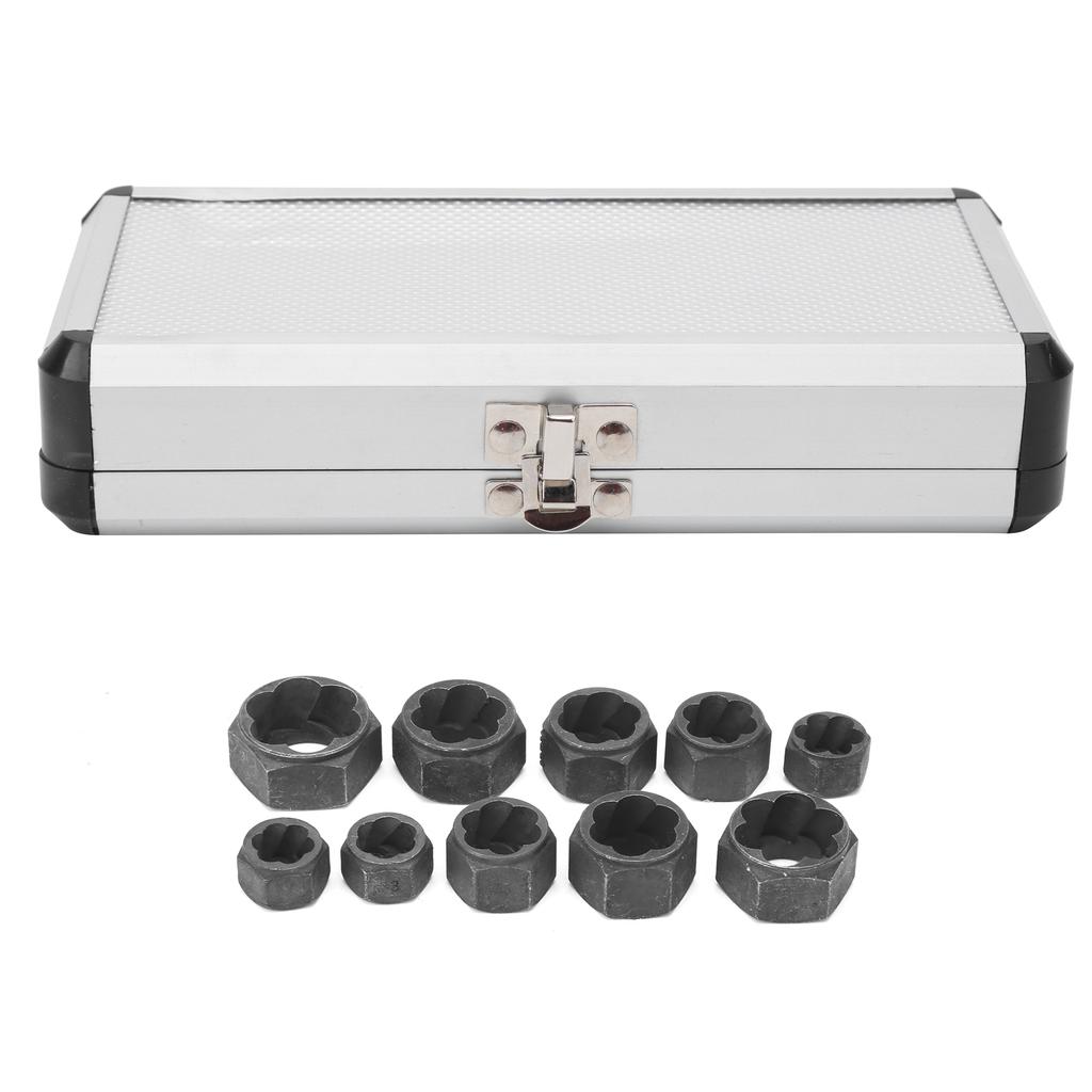 10Pcs Nut Extractor Remover Damaged Bolt Extractor Aluminum Alloy Hardware Tools