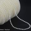 Ivory Round Pearl Beads String Trim Chain Sew Craft Faux Pearls Strand Garland Decorate Floral Centerpieces Favor Christmas Tree