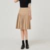Rick Embroidered Point Pleated Flare Skirt (Beige)_L4A1-Sk08C
