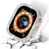 Compatible with Apple Watch Ultra 3/2/1 49mm Double Row Bling Diamond Case PC Bumper Protective Cases Women Men Crystal Shining Rhinestone Cases