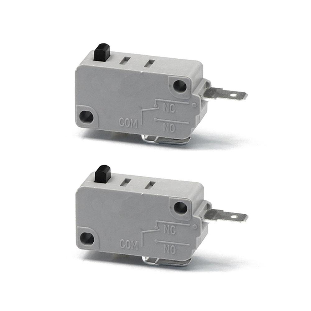 2 Stück KW3A Mikroschalter 125V/250V 16A Schließer 2-poliger Silberkontakt-Mikroschalter für Mikrowellenherd Waschmaschine