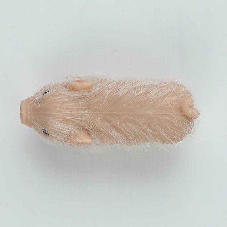Soft Silicone Pigs Animal Doll Mini Reborn Piglet Stretchy Realistic Soft Cute Piggy Gift for Kids Christmas Birthday