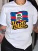 Haiti Flag Graphic T-shirt