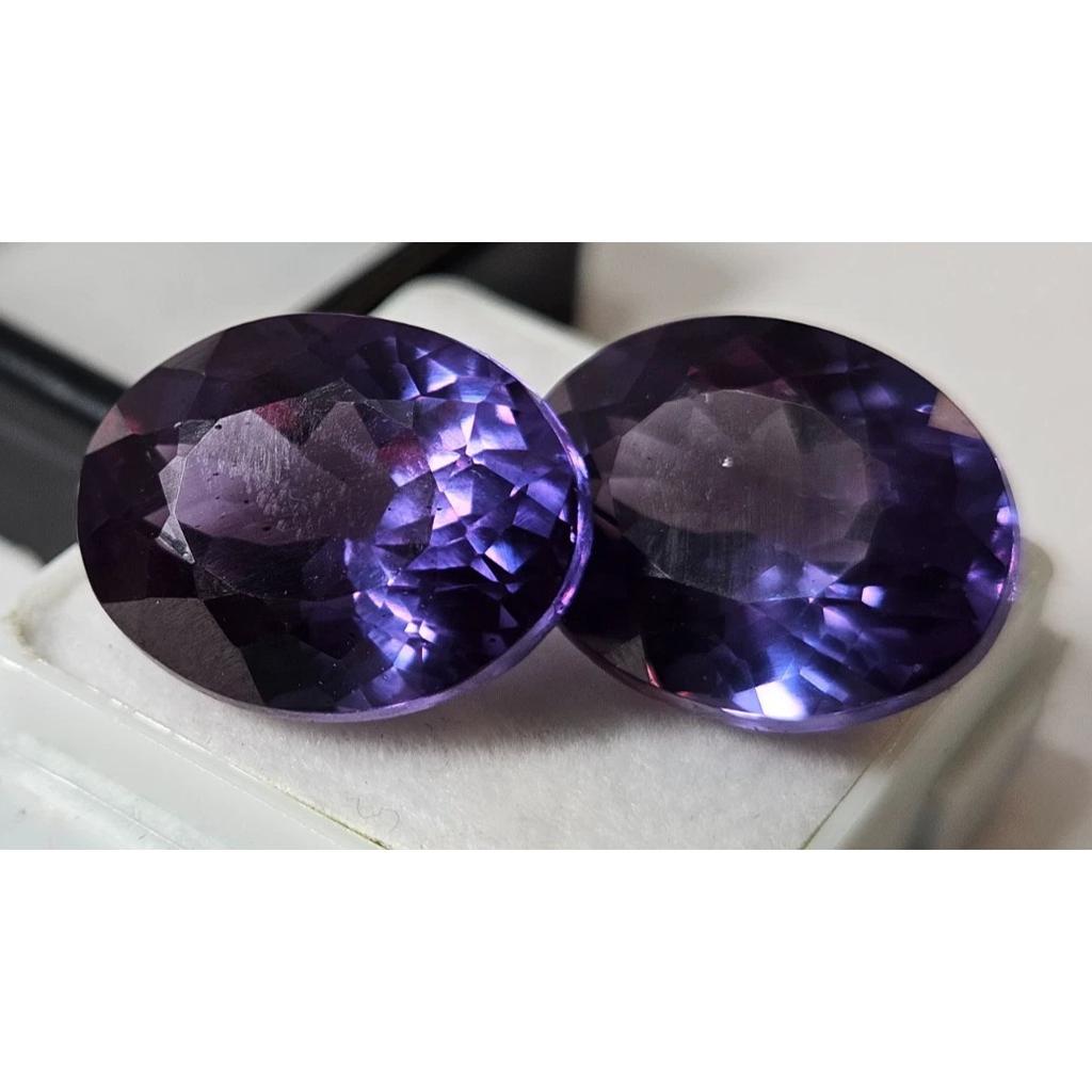 Natural Alexandrite Color Change Oval Cut 7-8 Ct Pair Stunning Gemstone