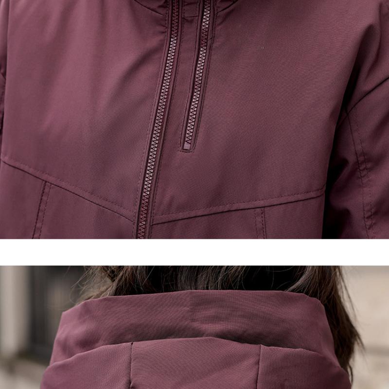 Quilted Winter New Hooded Solid Color Down Cotton Jacket Fresh Sweet Warm Windbreaker Coat
