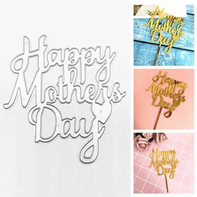 Mutlu anneler günü İngilizce alfabe Metal kesme ölür Scrapbooking kabartma şablonlar kart yapımı zanaat dekor