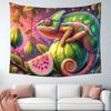 Dreamy Multicolored Chameleon Digital Printing Polyester Wall Tapestry Suitable for Use Living Rooms Bedrooms Offices Bars Party
