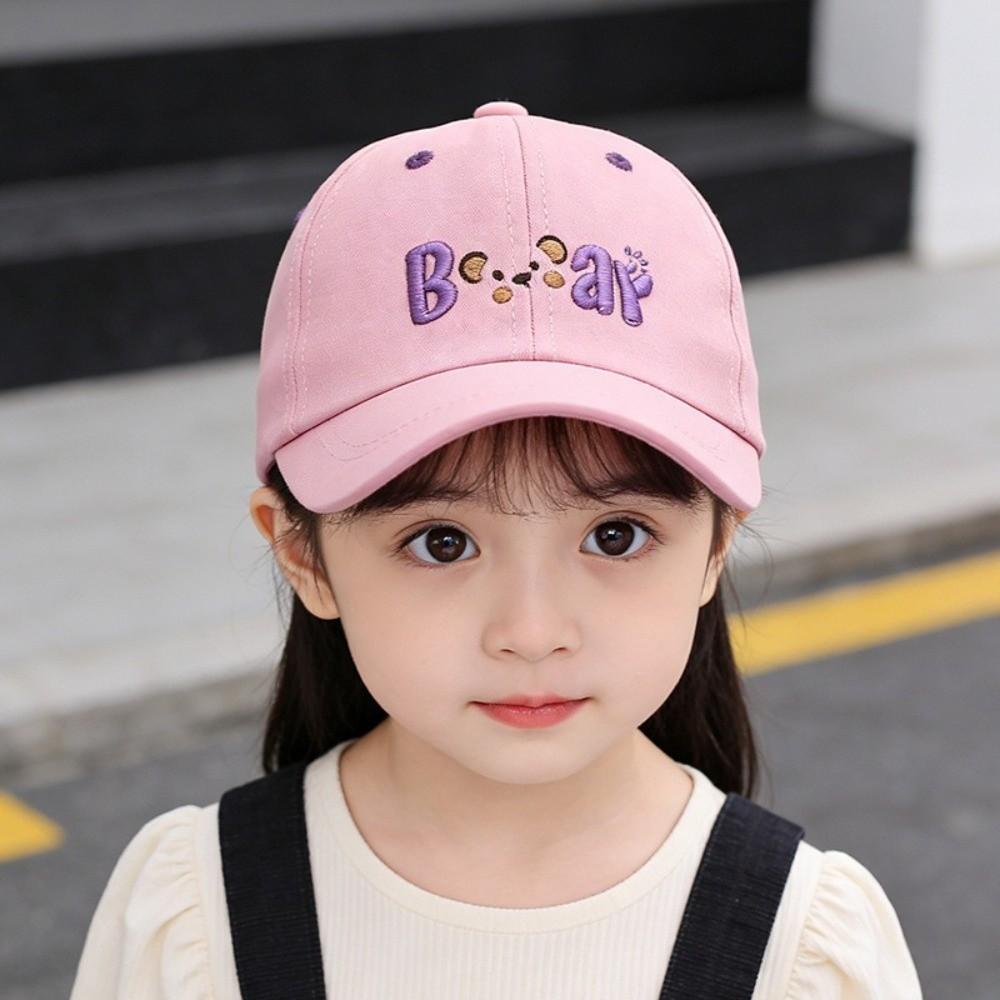 Sun Protection Kids Baseball Hat Letter Embroidered Sun Visor Hats Cartoon Duck Tongue Cap Kids