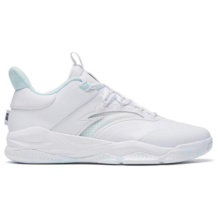 New Anta Bastard Anti Slip Wear Resistant Low Top Basketball Shoes White 912241601-3