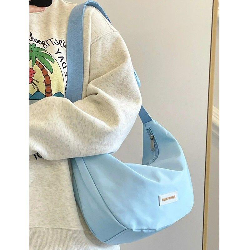 Simple casual literary female student single shoulder crossbody dumpling bag