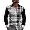 Men's Retro Print Shirt Long Sleeve Lapel Single-Breasted Autumn Casual Comfortable Streetwear