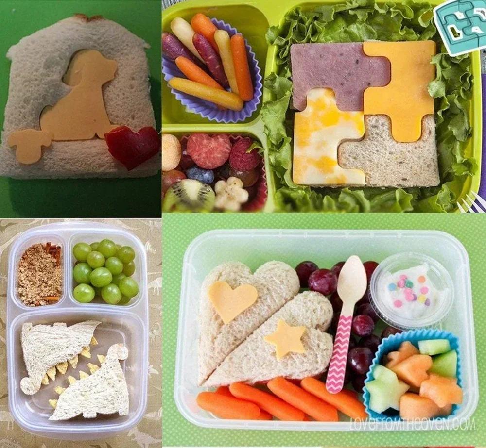 1/4PCS Sandwich Cutter Mold Dinosaur Shape Kids Sandwich Cutter Bread Biscuits Mold Baking Pastry Tools Cake KidsLunch Maker