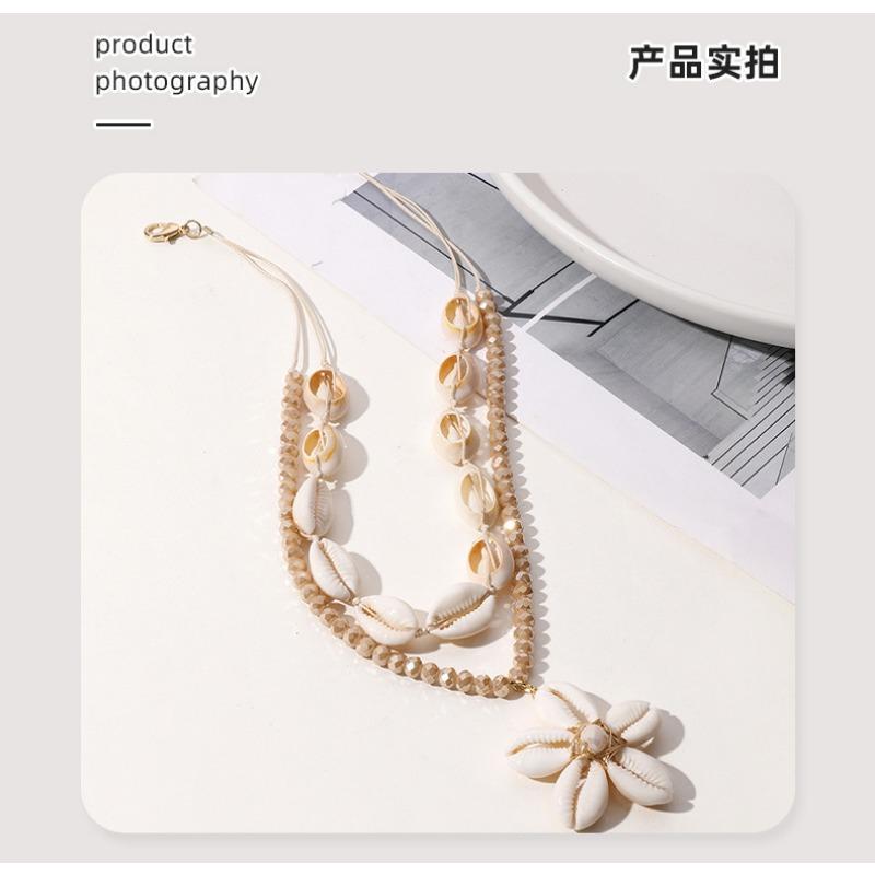Handmade Seashell Starfish Beach Vacation Necklace For Women