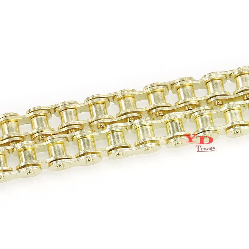 Gold Racing Chain for Off-road Motorcycles, ATVs, and Buggies - 420 Chain