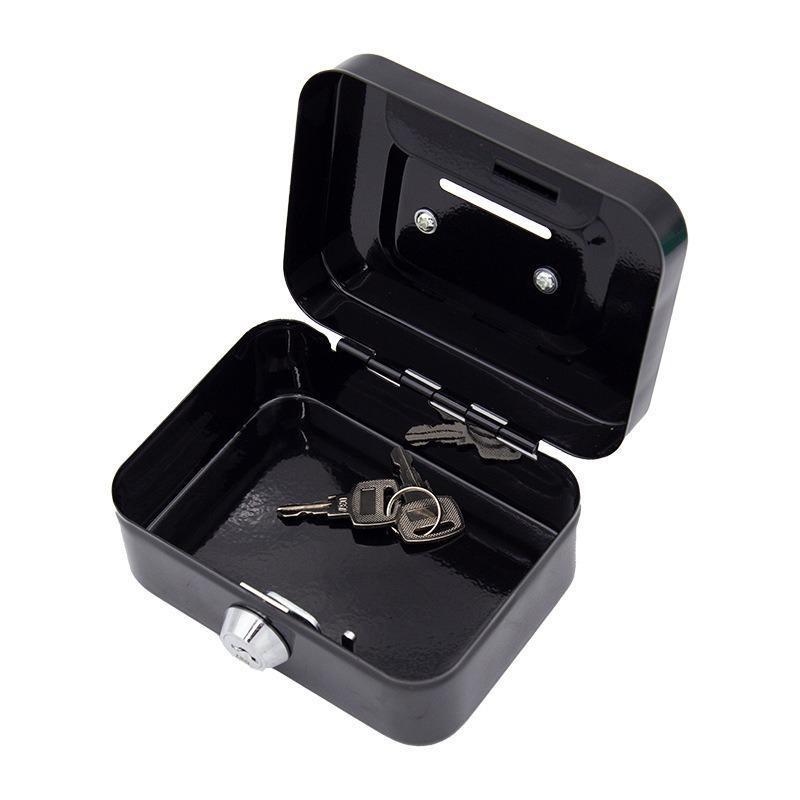 Metal Cash Box Mini Safe Lock Box Money Bank Metal Coin Bank Security Box Sturdy Cash Portable for Kids Coin Collection