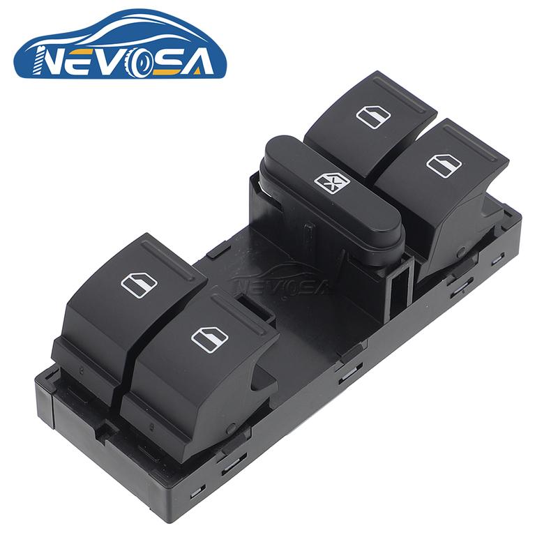 NEVOSA 1K4959857B Power Master Window Switch For SEAT VW Golf 5 6 Plus Jetta MK5 Mk6 GTI Tiguan Touran Passat B6 B7 Polo 6R 1