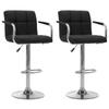 Day and Night - Day and Night Kitchen Bar Stools 2 Pack Black Fabric