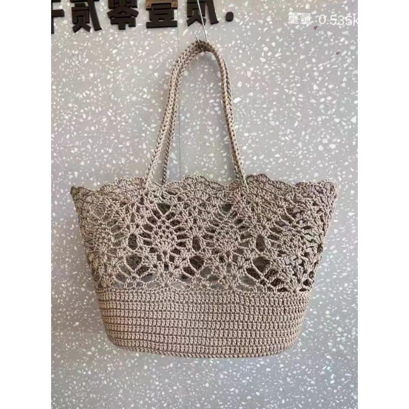 

Star same wax rope handmade shoulder crocheted bag women s woven bag handbag cotton bag knitted bag beach bag