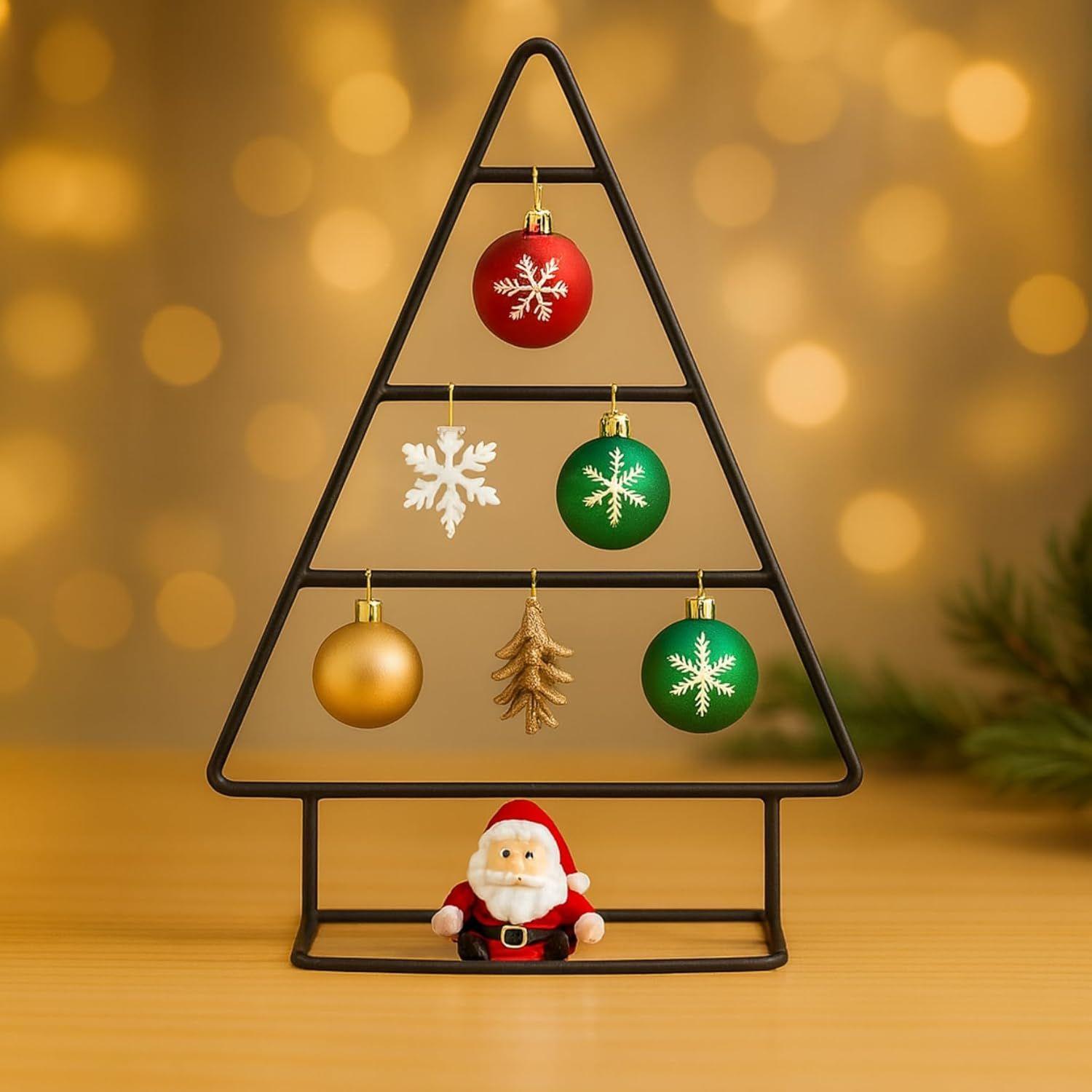 

15.7 inches Metal Trellis for Plants, Christmas Decoration Plant Stakes for Flower Plant Support, Xmas Garden Climbing Plant Trellis