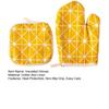 Pot Holder And Glove Set Heat Resistant Anti-scald Cooking Gloves Thick Cotton Oven Mitts Nordic Style Kitchen Safety