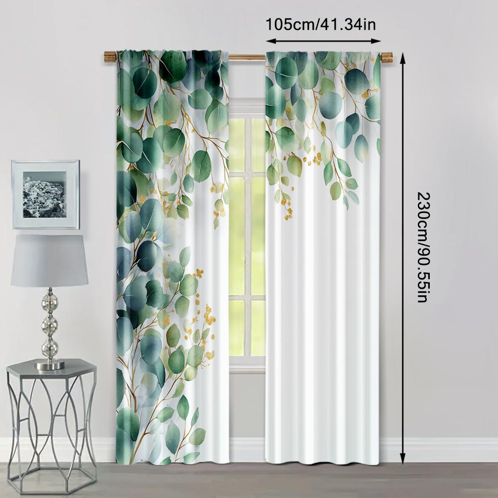 2pcs, Curtains Roller Blinds Romantic Under the Flowers Fabric (without Rod) Room Decor Use for Living Room, Bedroom, Kitchen,