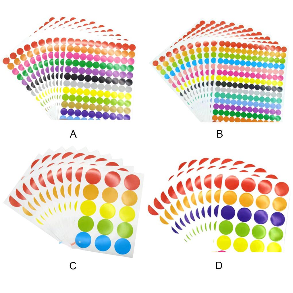 Dots Marker Portable Paste Lightweight Self-adhesive Dot Sticker Round Circles Waterproof Sealing Stickers for Children