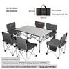 Huquannong Outdoor Adjustable 7-Piece Table and Chair Set