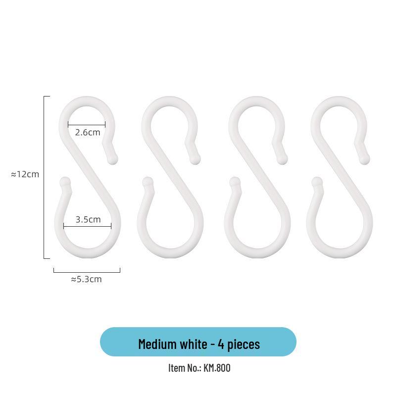 Japońskie haczyki drzwiowe w kształcie S bez wiercenia do kuchni i łazienki