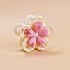 Women Hair Claw Double-Sided 3D Flower Design Strong Grip Hair Clip Anti-slip Design Back Head Hair Clip Hair Accessory