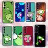 Cartoon I-Invader Z-Zim Gir Phone Case For Samsung Galaxy A73,A72,A71,A70,A53,A52,A51,Others Soft Black Cover