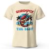 Herren Shrimply The Best Bedrucktes T-Shirt Baumwolle Übergroß Wortspiel Grafik-T-Shirts für Damen Sommeroberteile Nautische Streetwear