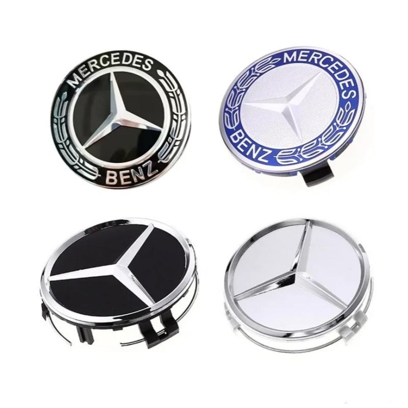 4Pcs 75mm Car Wheel Center Hub Caps Covers for Mercedes Benz A B C S Class AMG GLA CLA GLC W176 W221 W222 W204 W205 Accessories JQ1