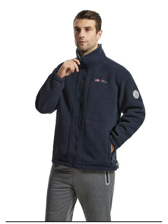 Heavyweight Sherpa Fleece Windproof Jacket - Double-Layer, Cold-Resistant Outerwear for Autumn/Winter