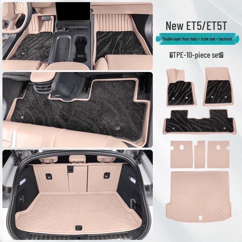 2024 NIO ET5/ET5T TPE Floor Mats: Custom Fit, Fully Enclosed Auto Interior Accessory ET5 Single Layer