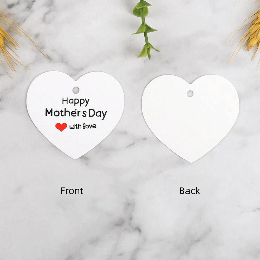 100pcs Heart Shaped Cards Gift Labels Hanging Decoration Hand Gift Hanging Tag  Mother Days